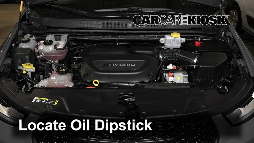 2021 Chrysler Pacifica Hybrid Touring 3.6L V6 PHEV Oil Check Oil Level